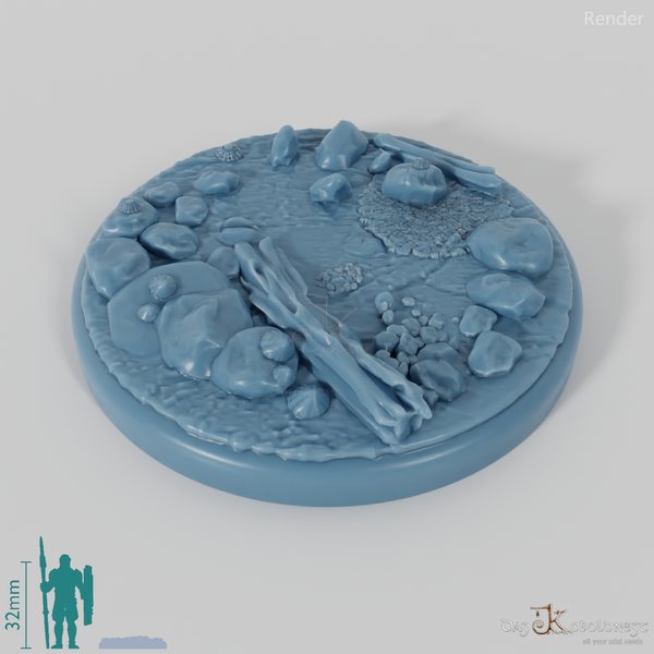 Bases mit Treibholz (Rund)