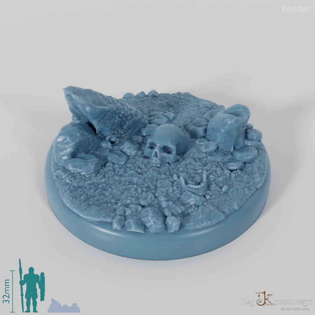 Bases mit Holzpalisade (Rund)