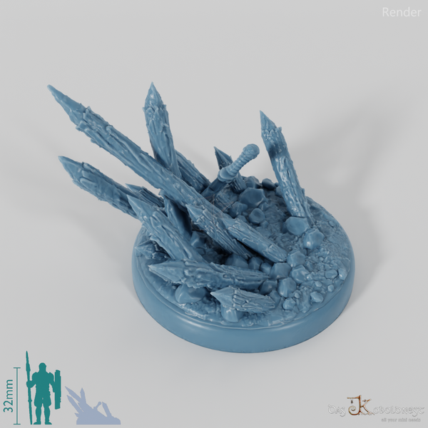 Bases mit Holzpalisade (Rund)