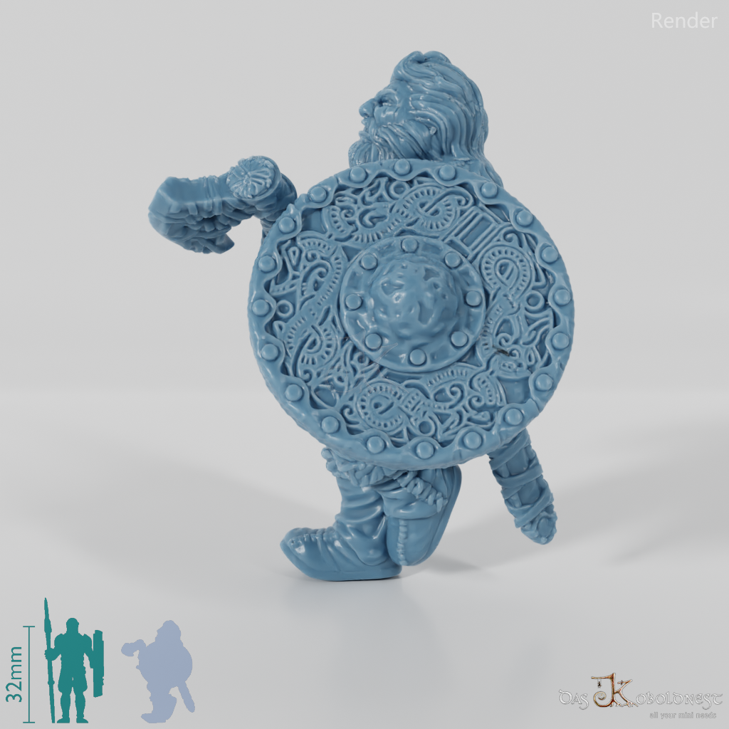 Wikinger mit Axt und Schild