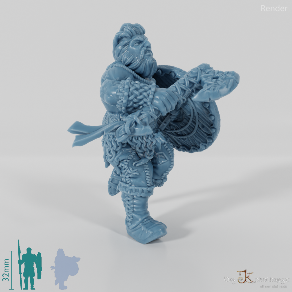 Wikinger mit Axt und Schild