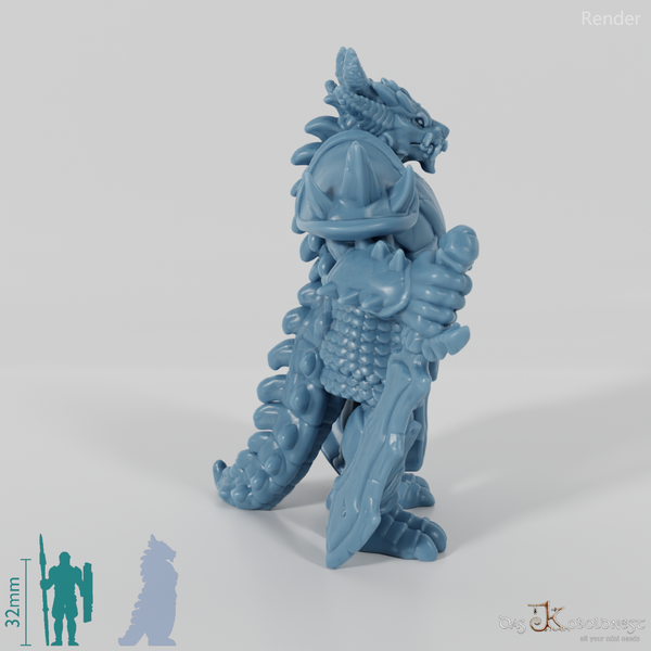 Drachenvolk mit Schwert und Zauber