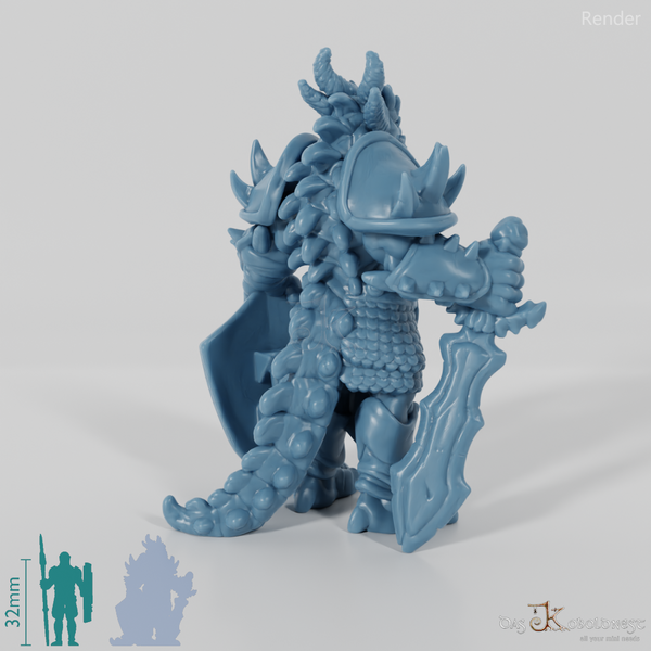 Drachenvolk mit Schwert und Zauber