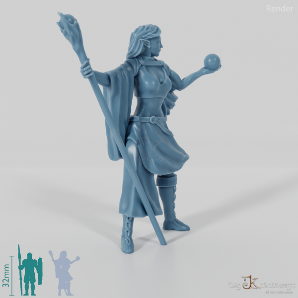 Elfen-Magierin mit Stab