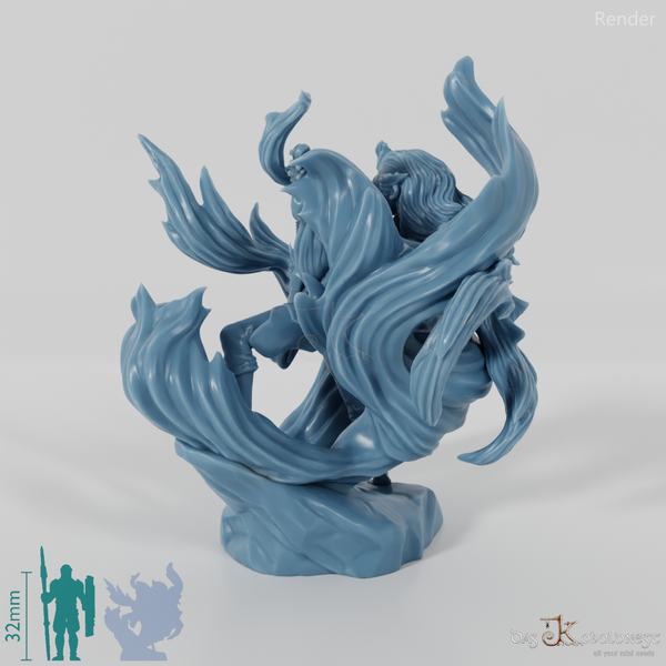 Gnomen-Bardin mit Flammengitarre