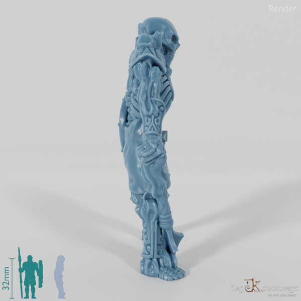 Eisiges Skelett (Streitkolben und Schild)