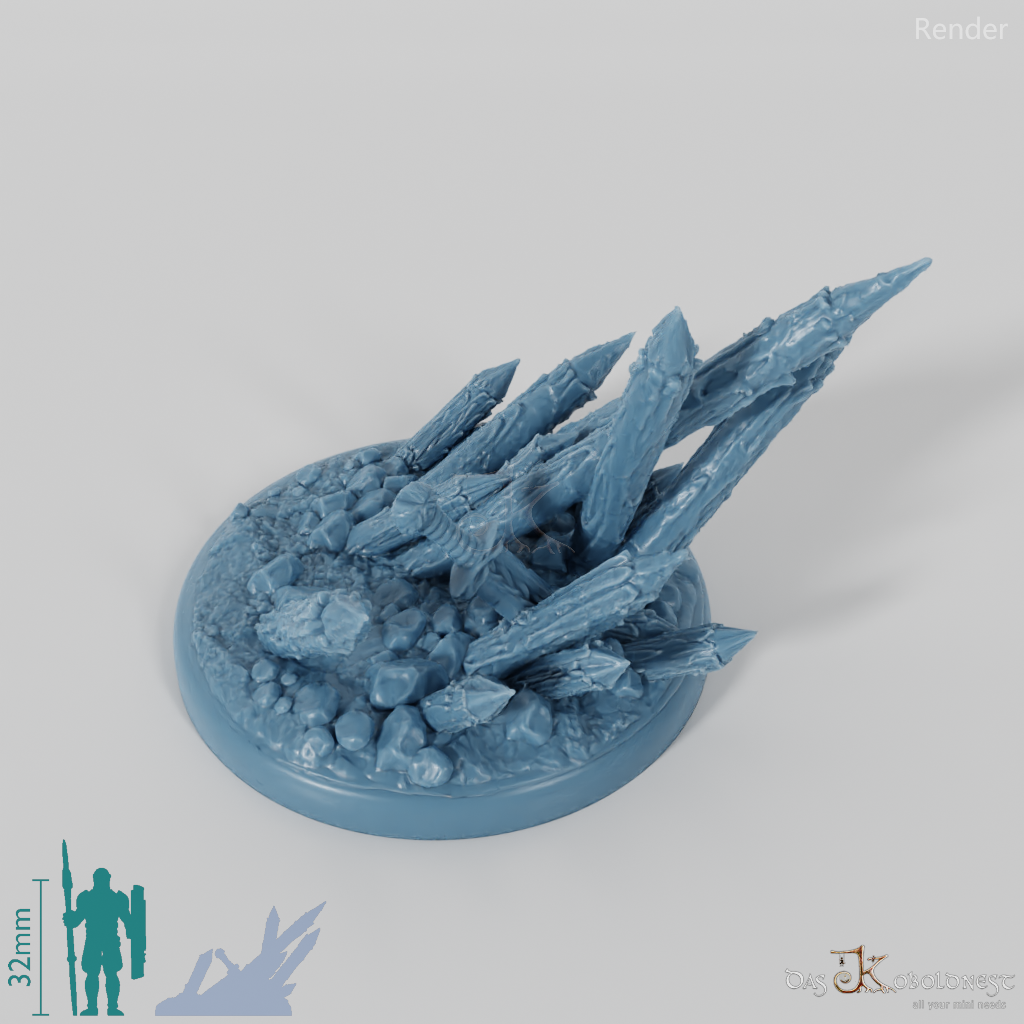 Bases mit Holzpalisade (Rund)