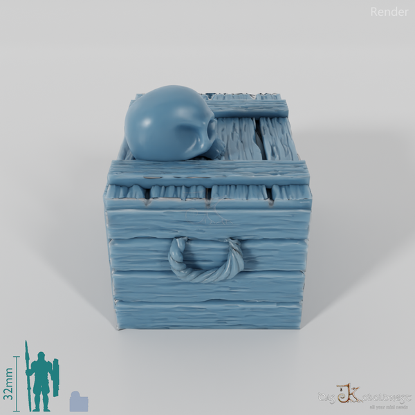 Kiste - Kiste mit Menschenschädel