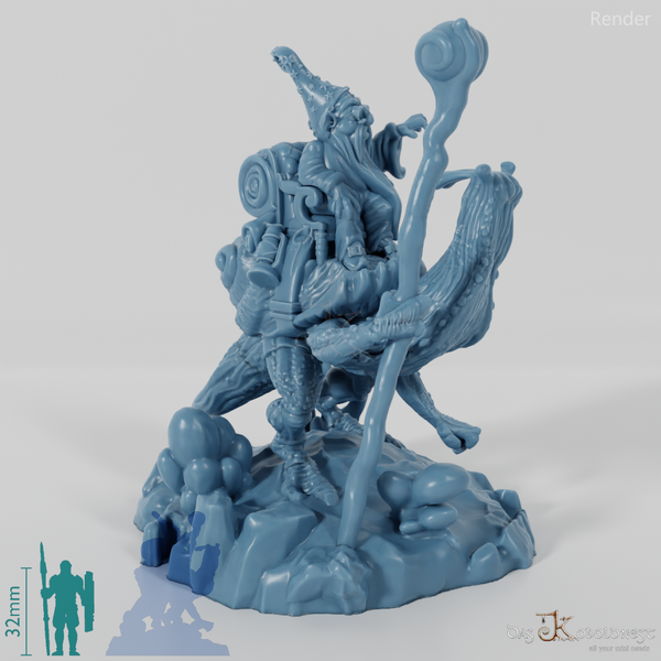 Gnomischer Schneckenreiter