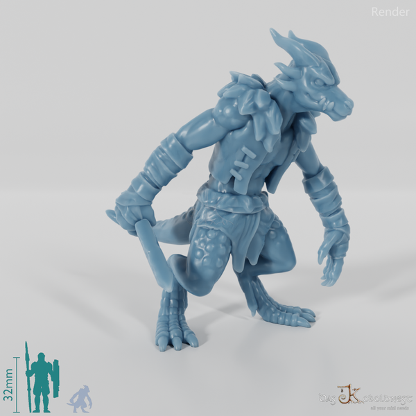 Drachenkobold-Halsabschneider mit Messer 01