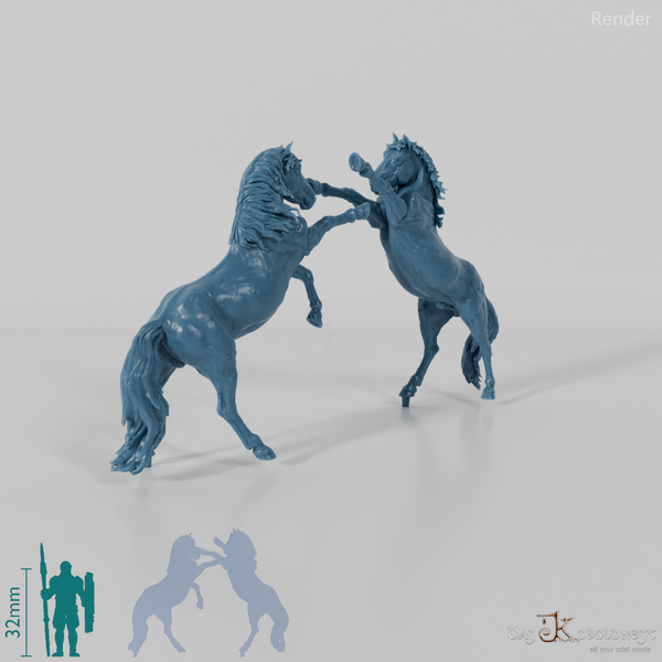 Pferd - Koniks - Kämpfend