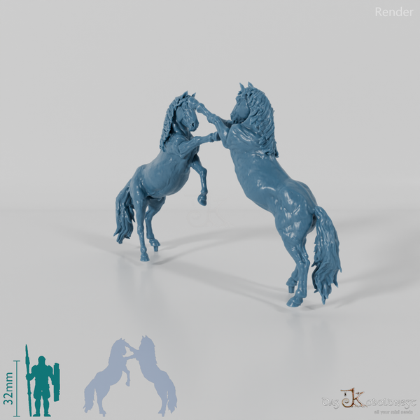 Pferd - Koniks - Kämpfend