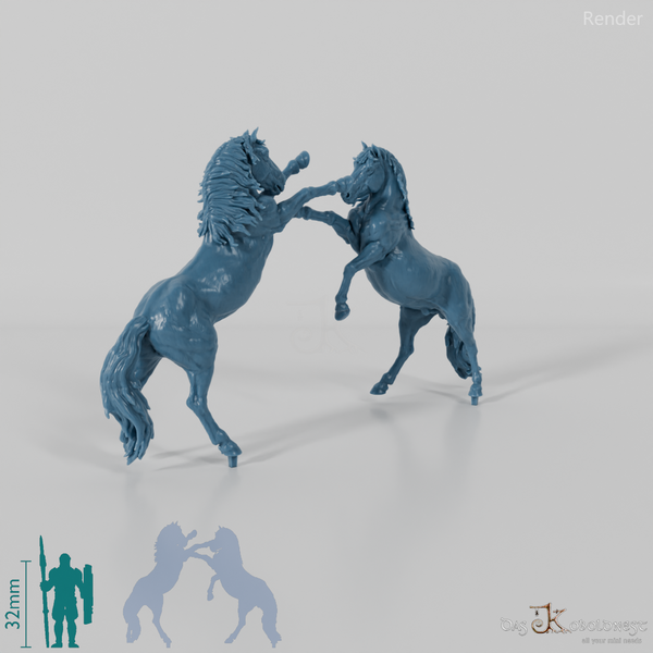 Pferd - Koniks - Kämpfend