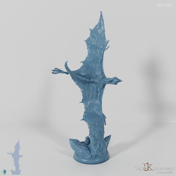 Geflügeltes Wesen mit Düsterem Reiter