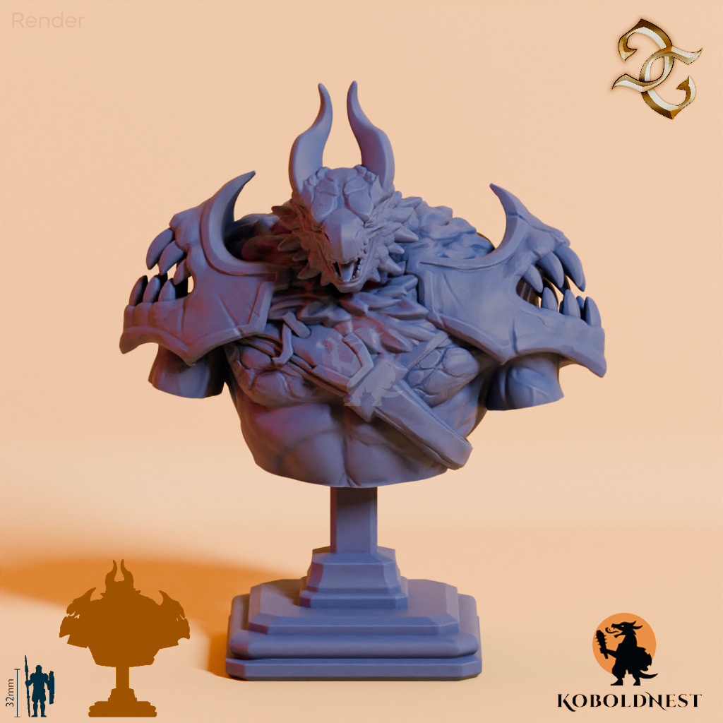 Büste - Ard'Grag, Captain der Echsenkavallerie