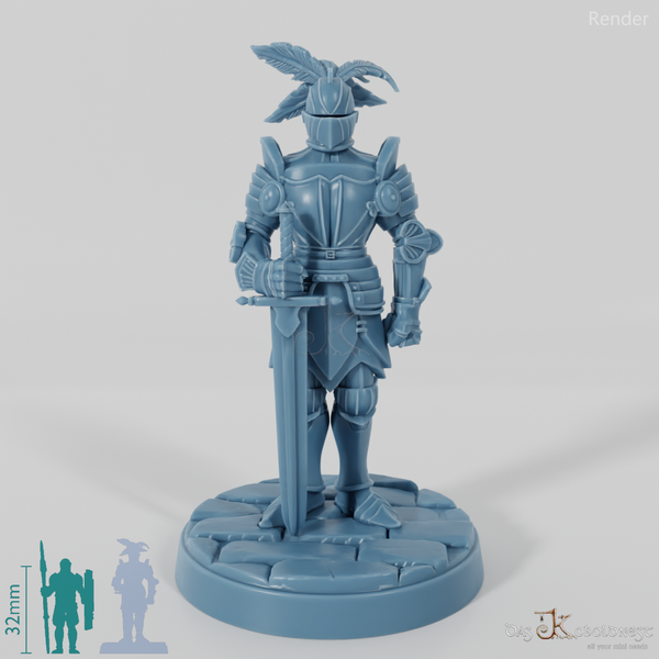 Ritterstatue mit Schwert