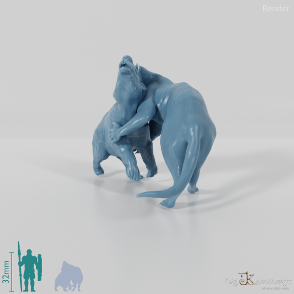 Thylacoleo carnifex 07 (mit Beute) - JJP