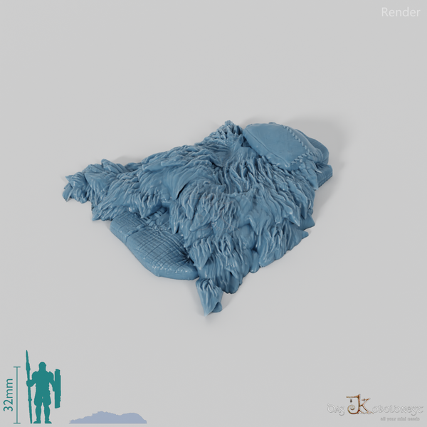 Schlafstätte - Lager mit Felldecke 03