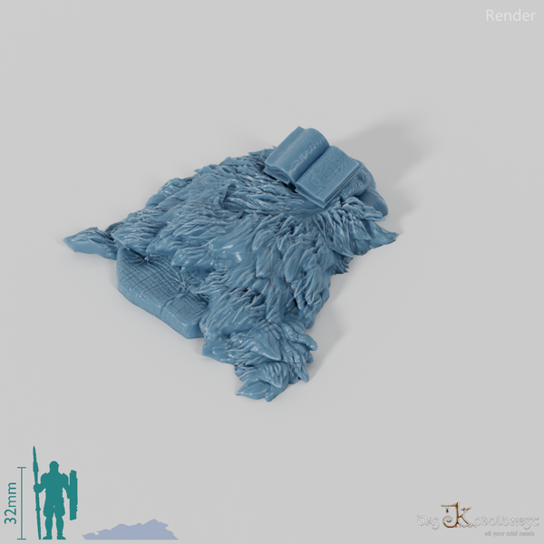 Schlafstätte - Lager mit Felldecke 04