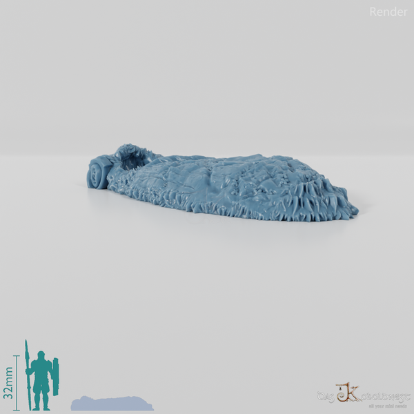 Sleeping place - fur sleeping bag