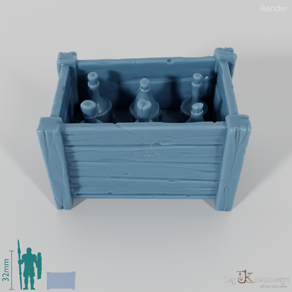 Kiste - Große Transportkiste mit Flaschen 02