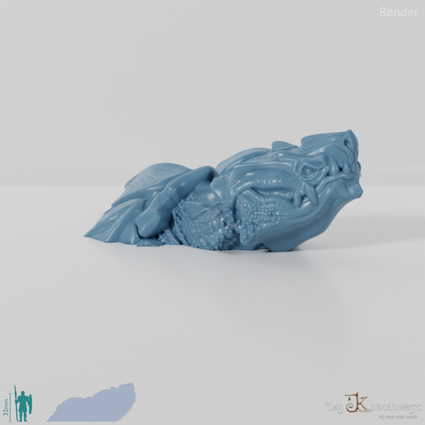 Auftauchende Drachenschildkröte