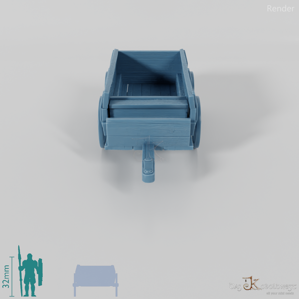 Wagen - Holzkarren mit Kutschbock