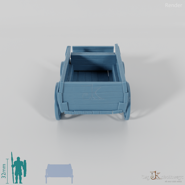 Wagen - Holzkarren mit Kutschbock