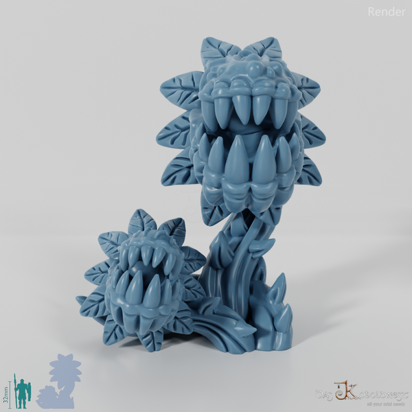 Zweiköpfige fleischfressende Pflanze