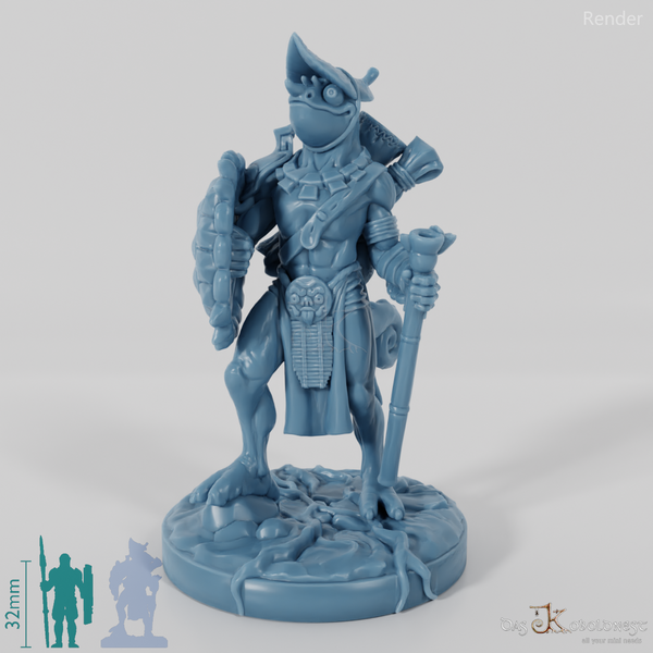 Xuchatla, Echsenvolk Schurke mit Blasrohr (Pose 1)