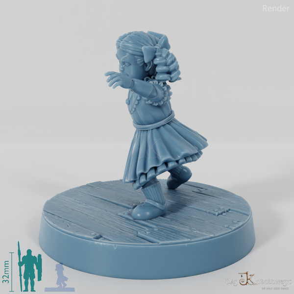 Animierte Spielzeugpuppe mit Schlachtbeil