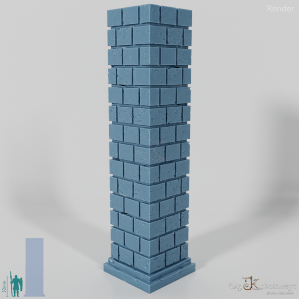 Säule - Gemauerte Säule Eckig 01