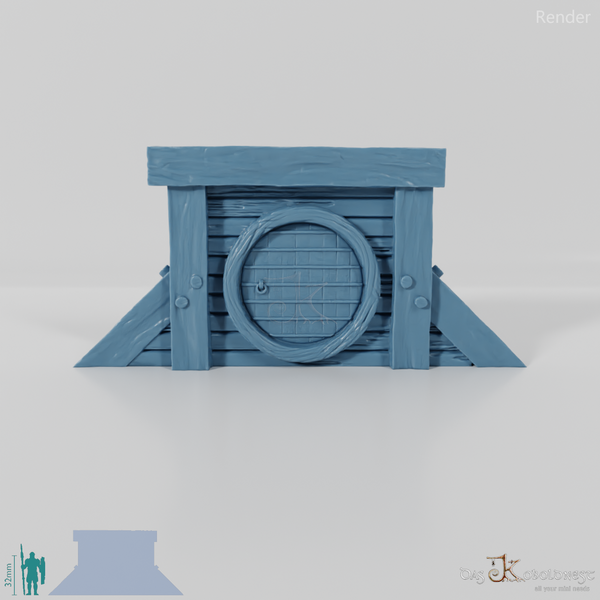 Halblinghöhlenfassade - Cowboy Seitentür