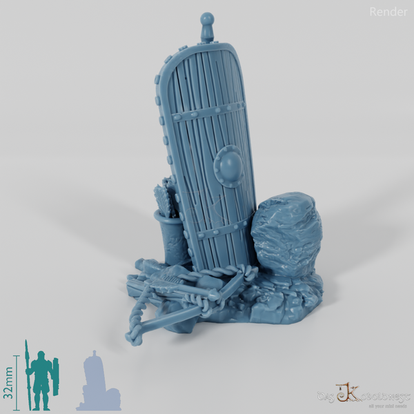 Barrikade - Pavese mit Armbrust