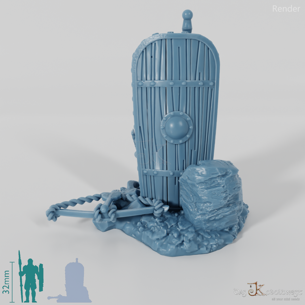 Barrikade - Pavese mit Armbrust