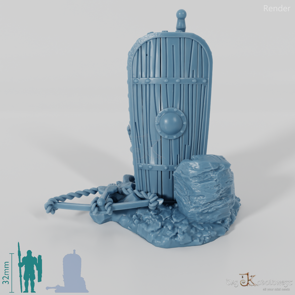 Barrikade - Pavese mit Armbrust