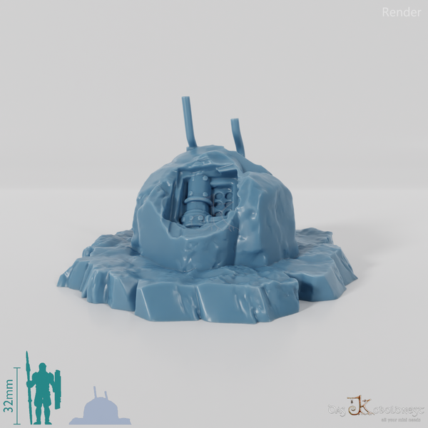 Verkabelte Felsattrappe