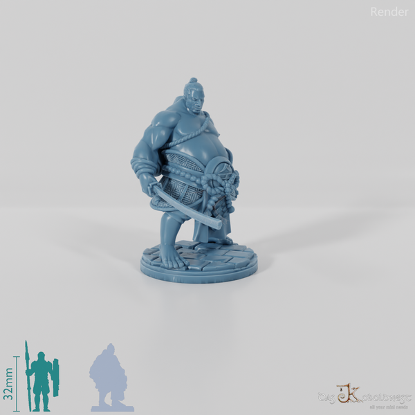 Takuma, Sumo-Kämpfer mit Schwert