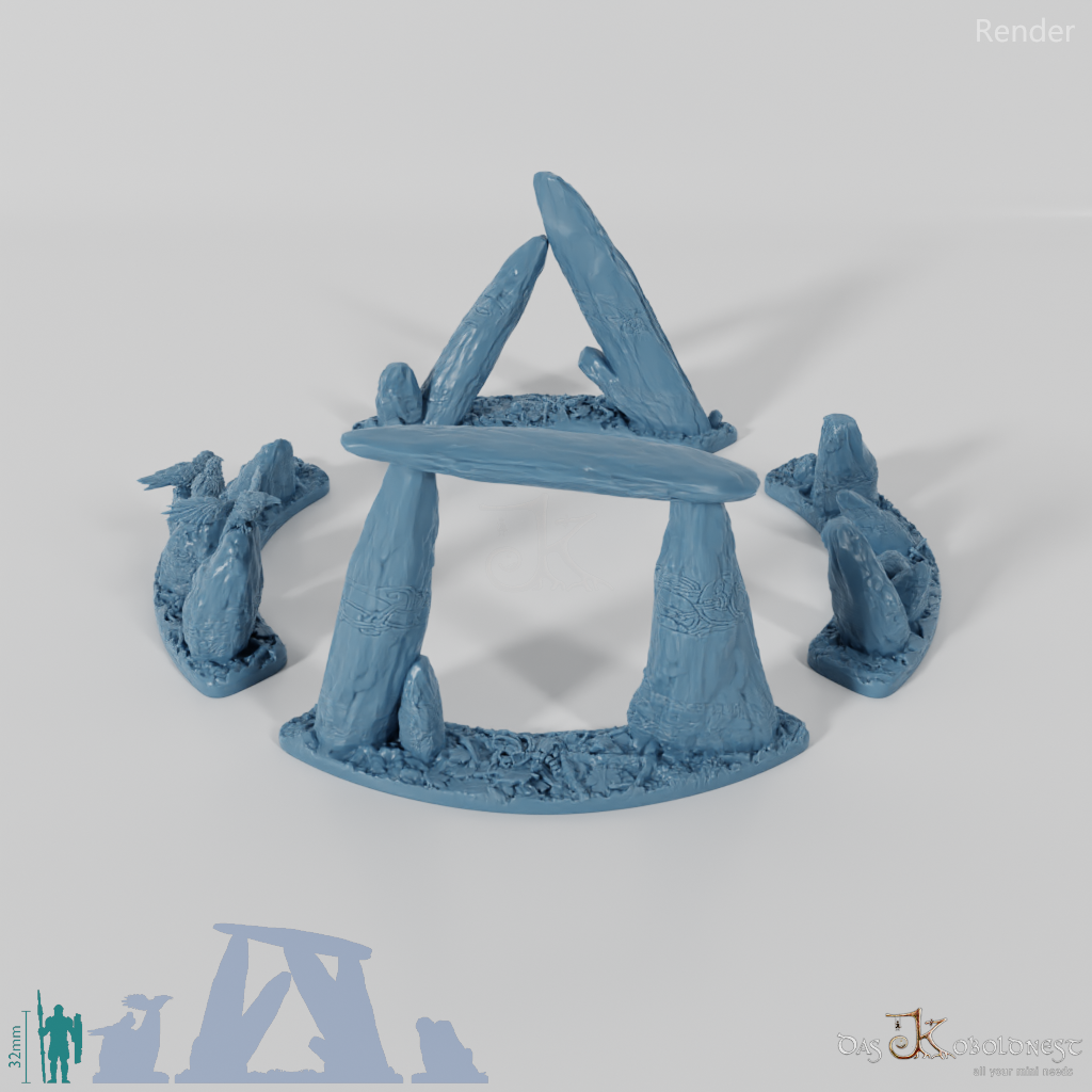 Kleiner Ritualkreis des Tiefenwalds - Vollständiger Steinkreis