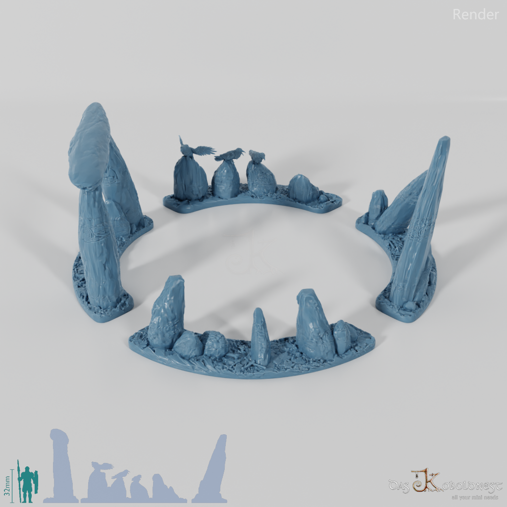 Kleiner Ritualkreis des Tiefenwalds - Vollständiger Steinkreis