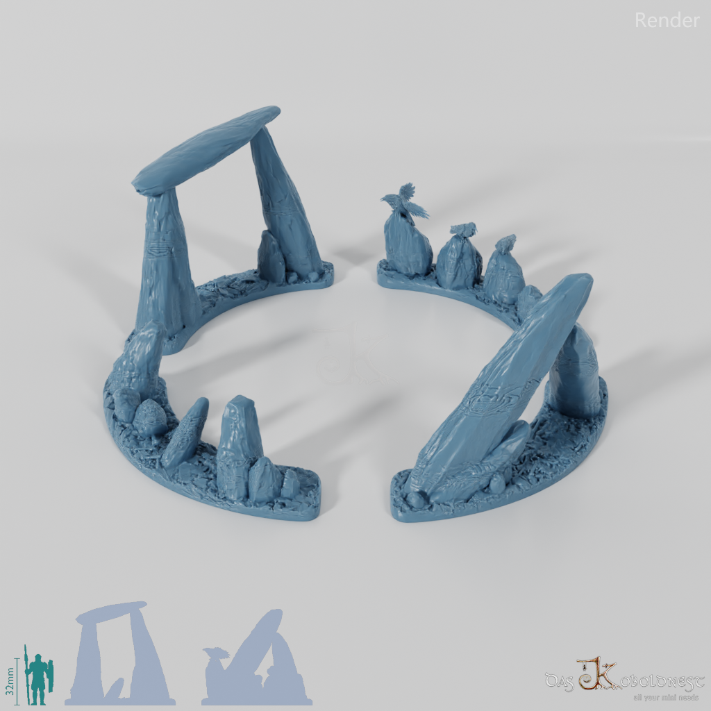 Kleiner Ritualkreis des Tiefenwalds - Vollständiger Steinkreis