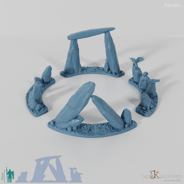 Kleiner Ritualkreis des Tiefenwalds - Vollständiger Steinkreis