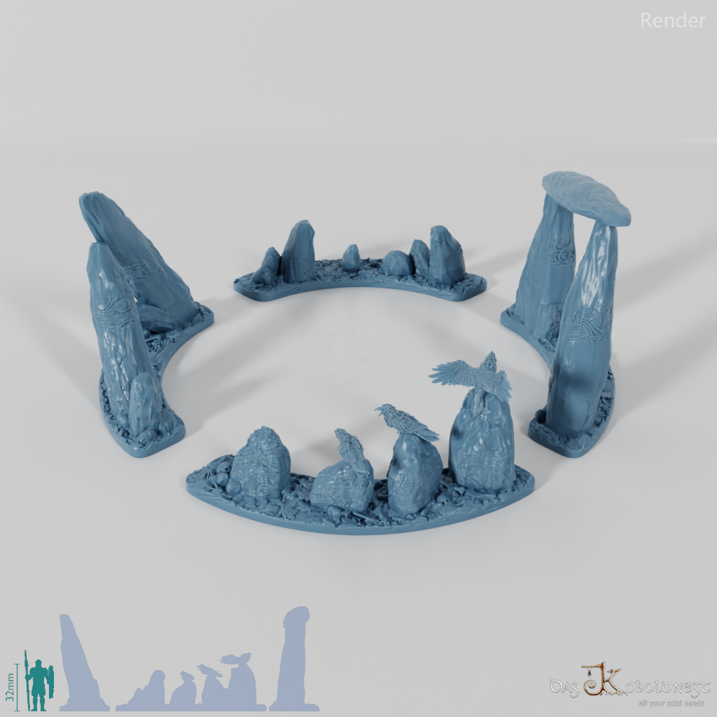 Kleiner Ritualkreis des Tiefenwalds - Vollständiger Steinkreis