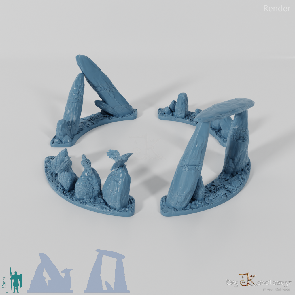 Kleiner Ritualkreis des Tiefenwalds - Vollständiger Steinkreis