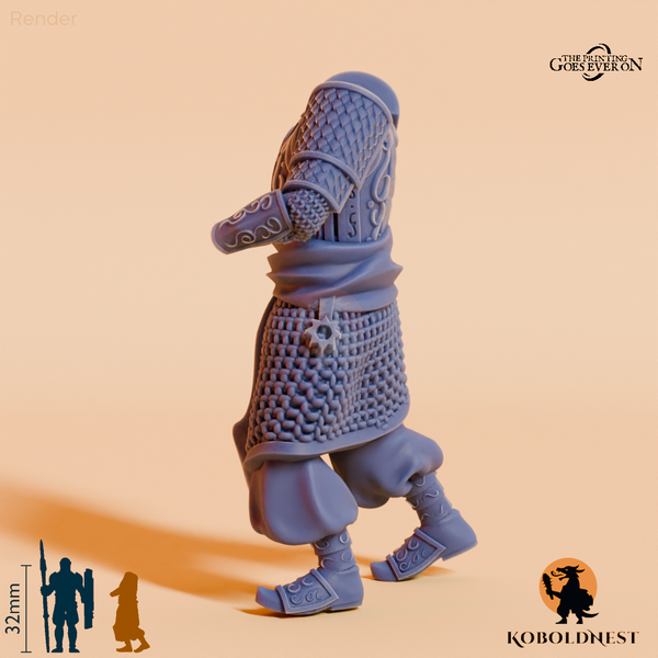Modularer Wüstenclan Ostling-Schwertkämpfer A