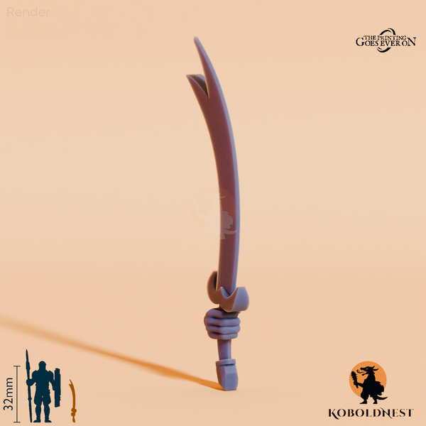 Wüstenclan-Schwert C mit Hand