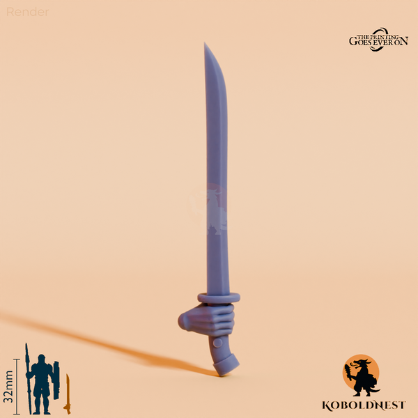 Wüstenclan-Schwert D mit Hand