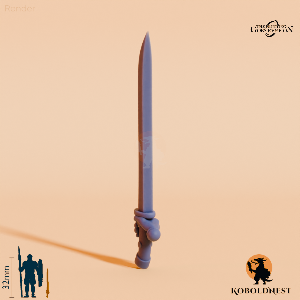 Wüstenclan-Schwert D mit Hand