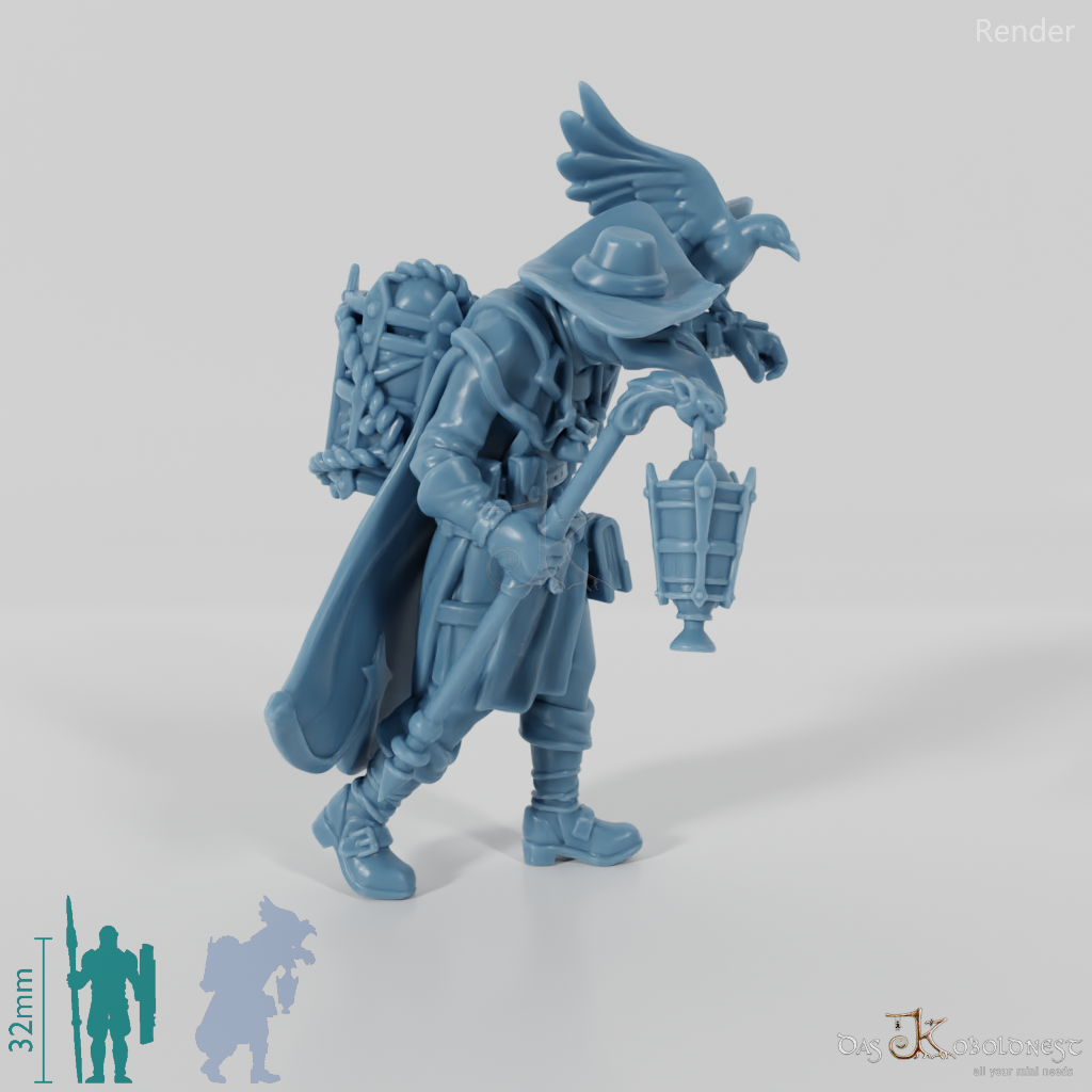 Dr. Corvus, Pestdoktor mit Vogel