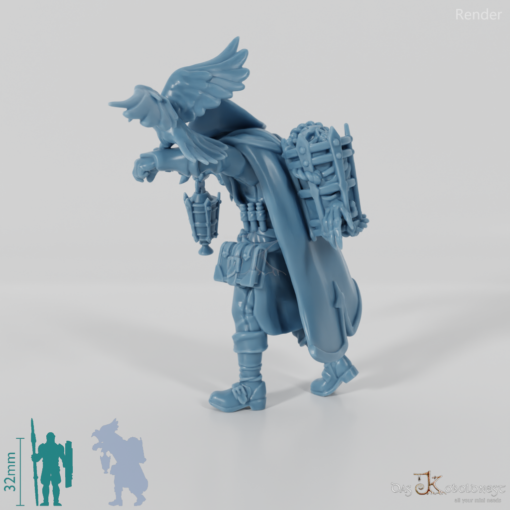 Dr. Corvus, Pestdoktor mit Vogel